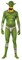 The Costume Center Green and White Orc Jaw Dropper Morphsuit Men Adult Halloween Costume - Medium